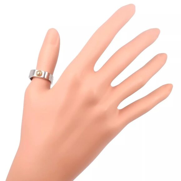 LOUIS VUITTON Nanogram Ring M00218 metallic #7.8(US Size) 5.7g unisex - Picture 7 of 7